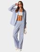 EDIKTED Oversized Pinstripe Button Up Shirt image number 2