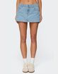 EDIKTED Eyelet Bows Denim Mini Skirt image number 1