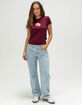 FULL TILT Hibiscus Womens Baby Tee image number 2