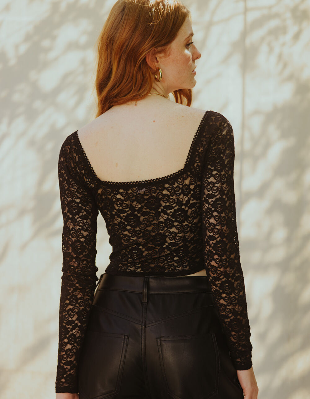 WEST OF MELROSE Womens Lace Corset Top - BLACK | Tillys