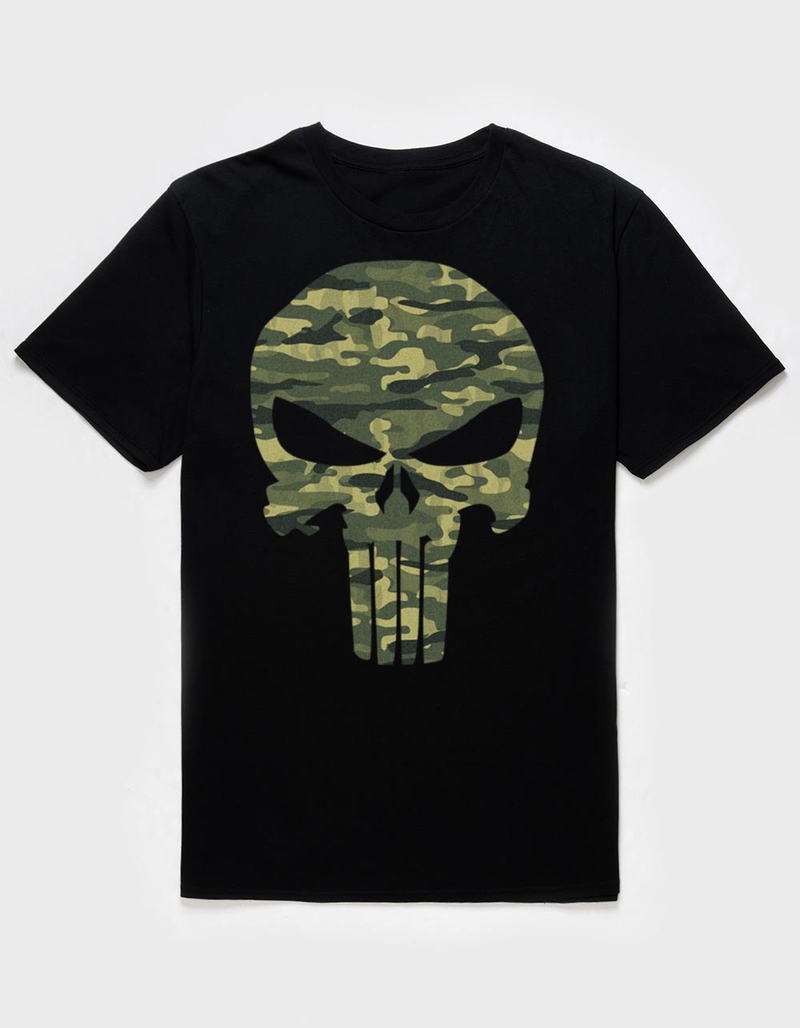 PUNISHER Camo Skull Unisex Tee image number 0