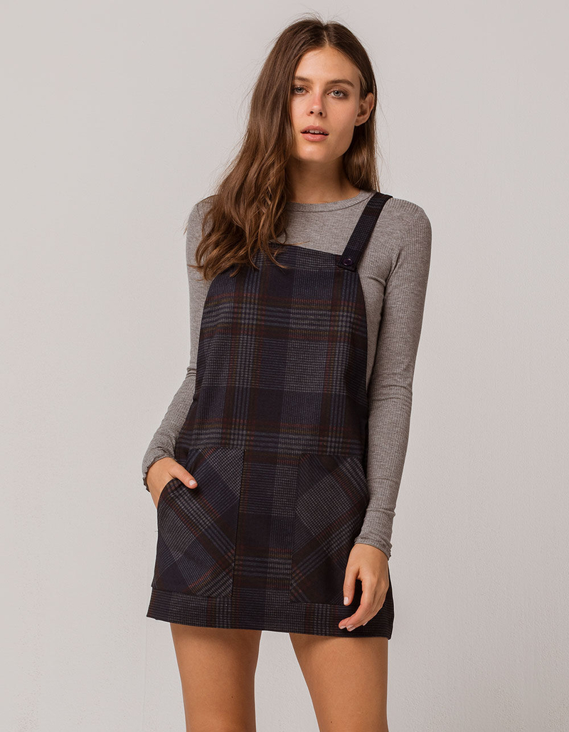 SKY AND SPARROW Plaid Navy Skirtall image number 1