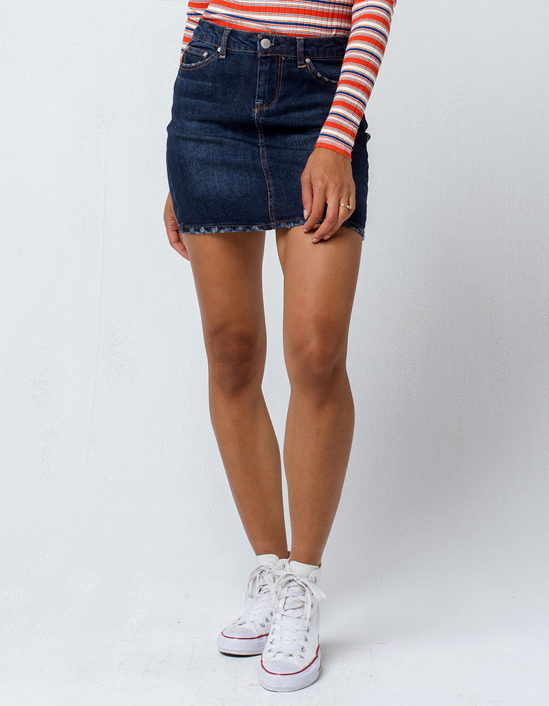 IVY & MAIN Dark Wash Denim Mini Skirt DARK WASH Tillys