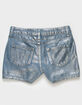 RSQ Girls Metallic Coated Denim Shorts image number 3