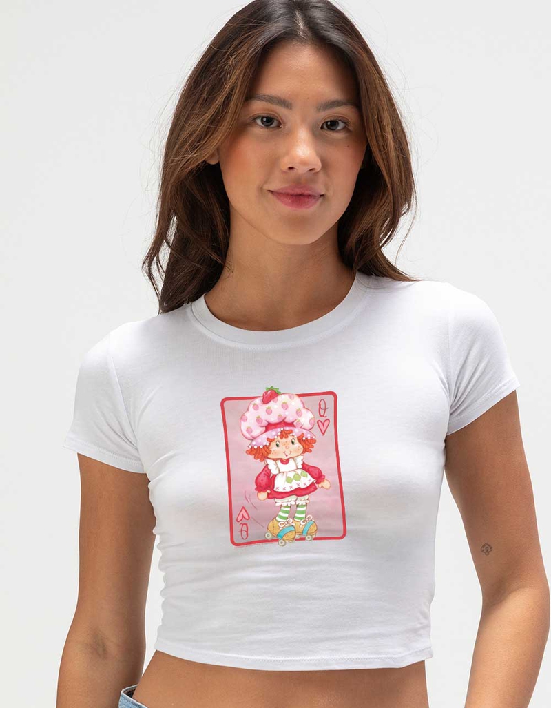 STRAWBERRY SHORTCAKE Queen Of Hearts Womens Baby Tee image number 0