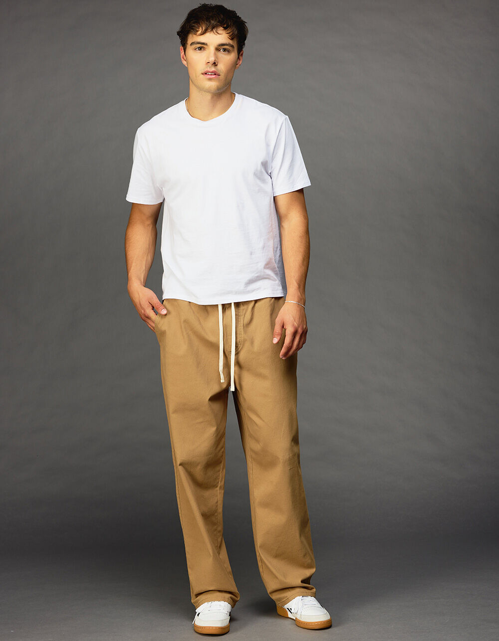 RSQ Mens Straight Twill Pull On Pants - FAWN | Tillys