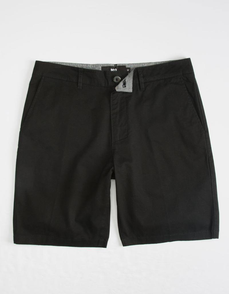 RSQ Mid Length Twill Black Mens Chino Shorts image number 0