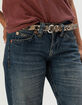 Snake Grommet Skinny Belt image number 2