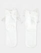 MEMOI Flowing Ribbon Back Scalloped Edge Womens Crew Socks image number 2