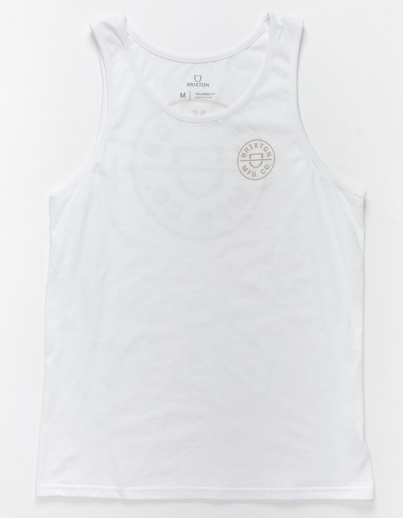BRIXTON Crest Mens White Tank image number 1