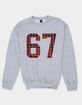 COLLEGIATE 67 Plaid Unisex Kids Crewneck Sweatshirt image number 1