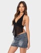 EDIKTED Ethereal Sheer Chiffon Halter Top image number 3