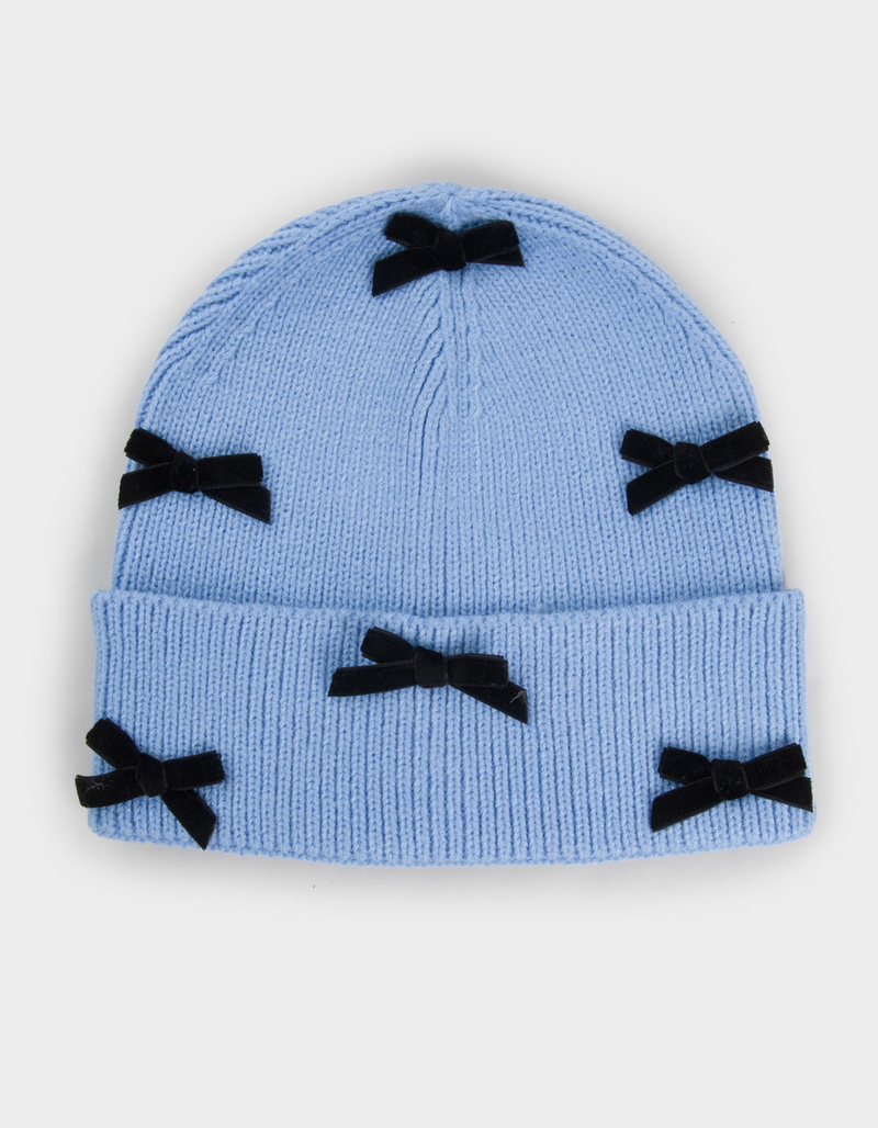 All Over Bow Womens Cuff Beanie image number 0