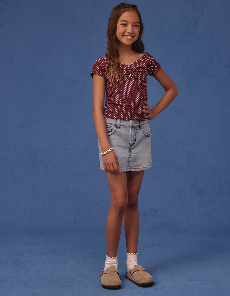 RSQ Girls Thick Stitch Denim Skort image number 0