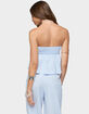 EDIKTED Cersei Striped Tie Front Strapless Top image number 3