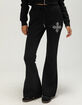 TRUE RELIGION Cross Crystal Womens Mid Rise Flare Sweatpants image number 3