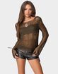 EDIKTED Asymmetric Open Knit Top image number 1