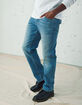 RSQ Mens Slim Straight Light Vintage Jeans image number 3