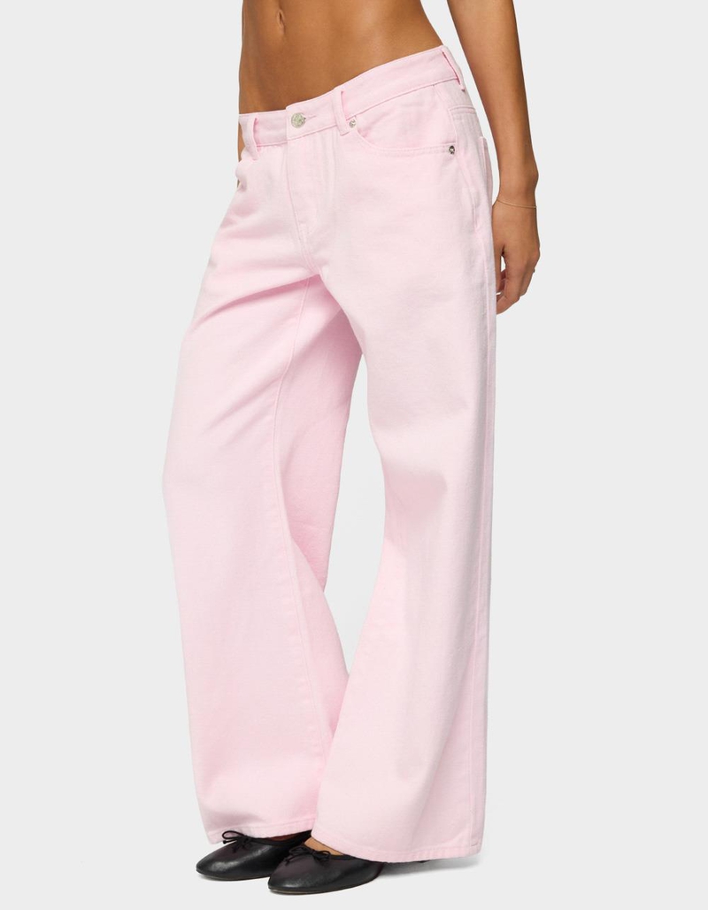 EDIKTED Petite Roman Low Rise Slouchy Jeans image number 1