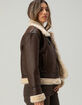 FULL TILT Womens Sherpa Moto Jacket image number 4