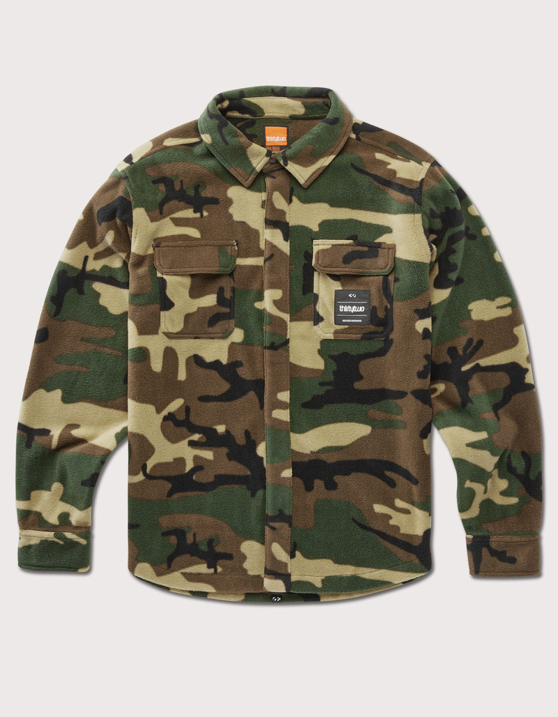 THIRTYTWO Rest Stop Mens Button Up Fleece Shirt image number 0