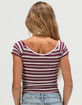 FULL TILT Stripe Cinch Girls Tee image number 3