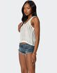 EDIKTED Keziah Sheer Ladder Knit Top image number 3