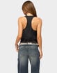 EDIKTED Onie Lacey Satin Effect Tank Top image number 3