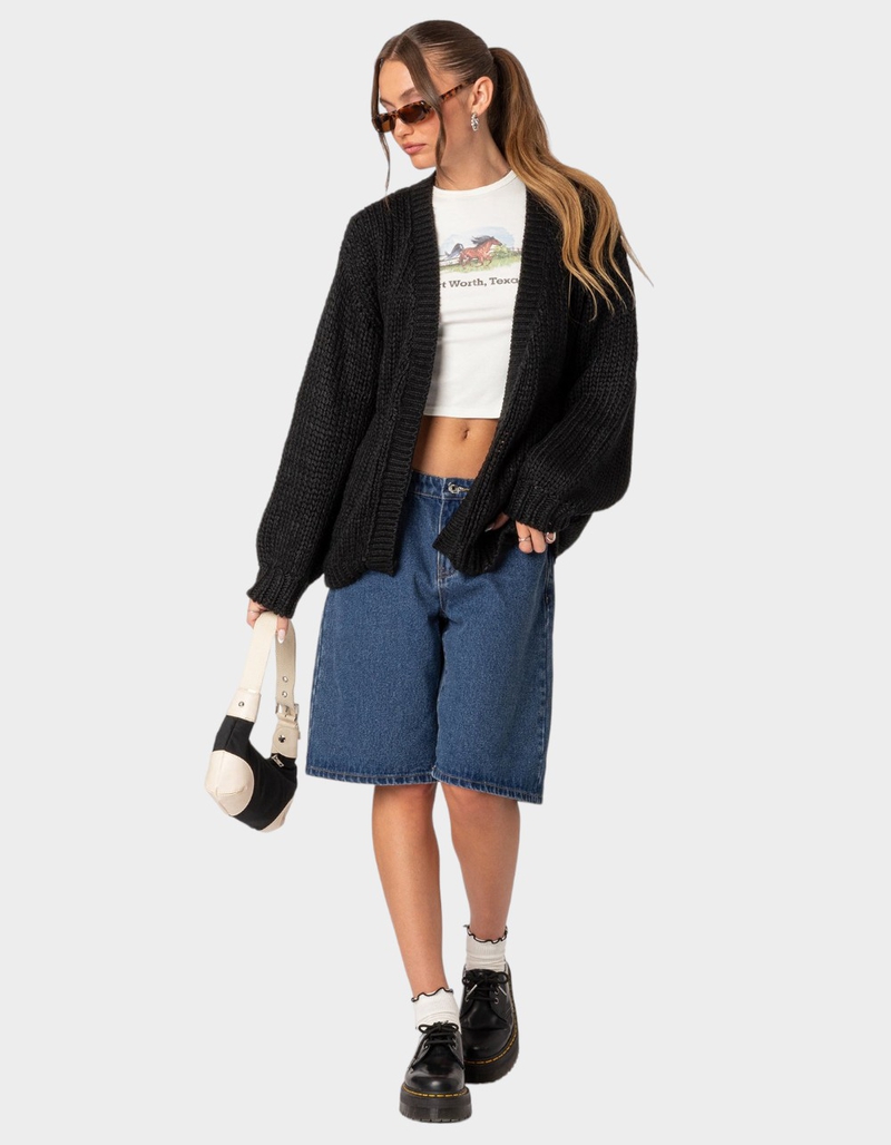 EDIKTED Anina Oversized Knit Cardigan image number 4
