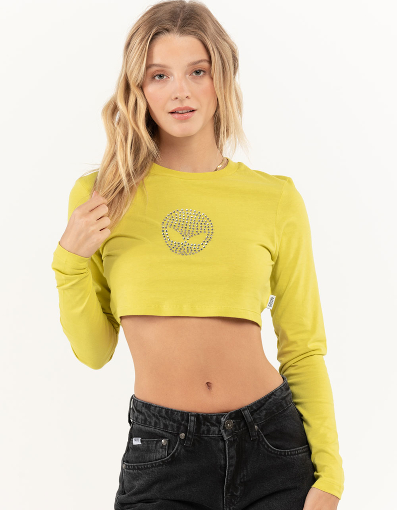 THE RAGGED PRIEST Alien Diamante Womens Cropped Tee image number 3