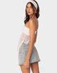EDIKTED Embroidered Sheer Strapless Top image number 5