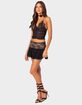 EDIKTED Mesh & Lace Mini Skirt image number 3