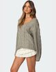 EDIKTED Inga Oversized Cable Knit Sweater image number 3