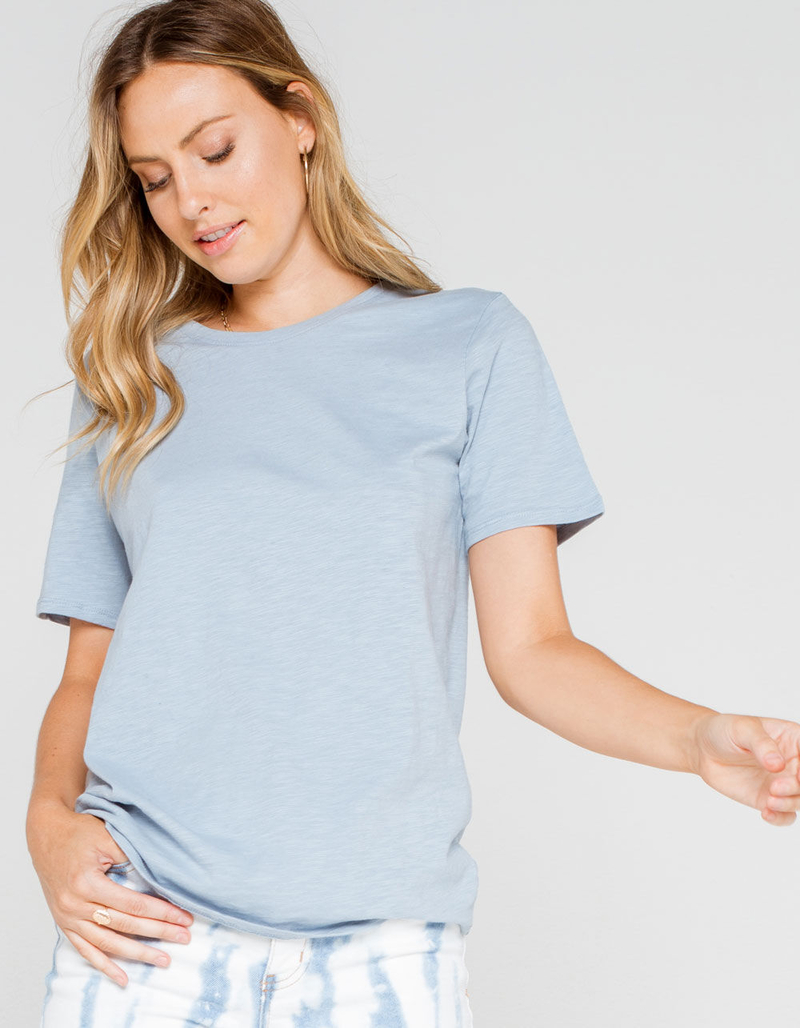FULL TILT Essentials Slub Womens Blue Tee image number 0