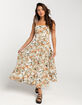 WEST OF MELROSE Open Back Womens Tiered Maxi Dress image number 1