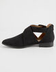 QUPID Tuxedo Buckle Black Womens Booties image number 3