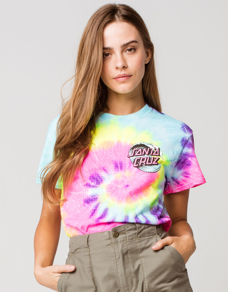 SANTA CRUZ Wave Dot Tie Dye Womens Tee image number 1