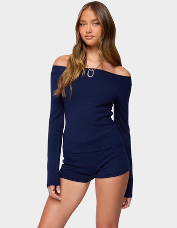 EDIKTED Arianna Off Shoulder Knit Sweater Primary Image