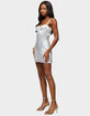 EDIKTED Floral Satin Effect Cupped Mini Dress image number 2