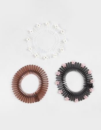 FULL TILT 3 Pack Stretch Floral Headbands Alternative Image