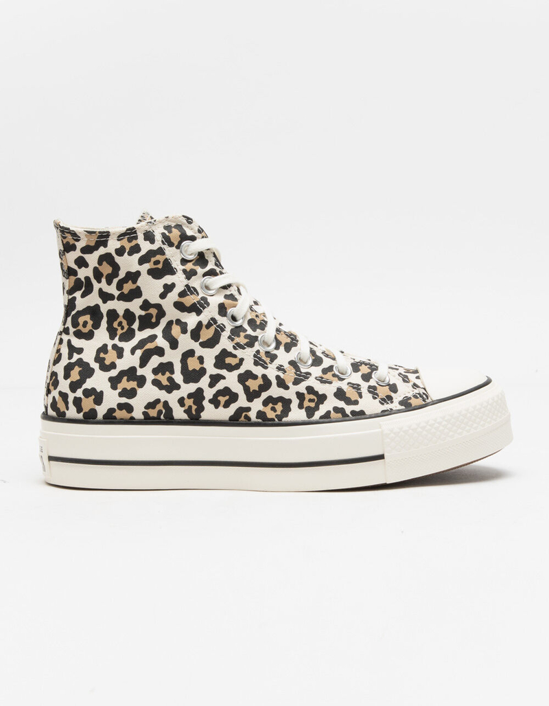 CONVERSE Chuck Taylor All Star High Top Leopard Womens Platform Shoes image number 1