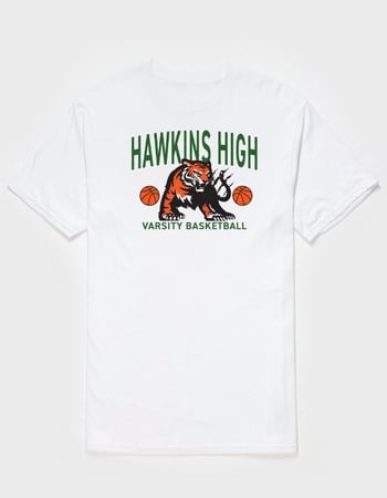 STRANGER THINGS Hawkins High Basketball Unisex Tee Primary Image