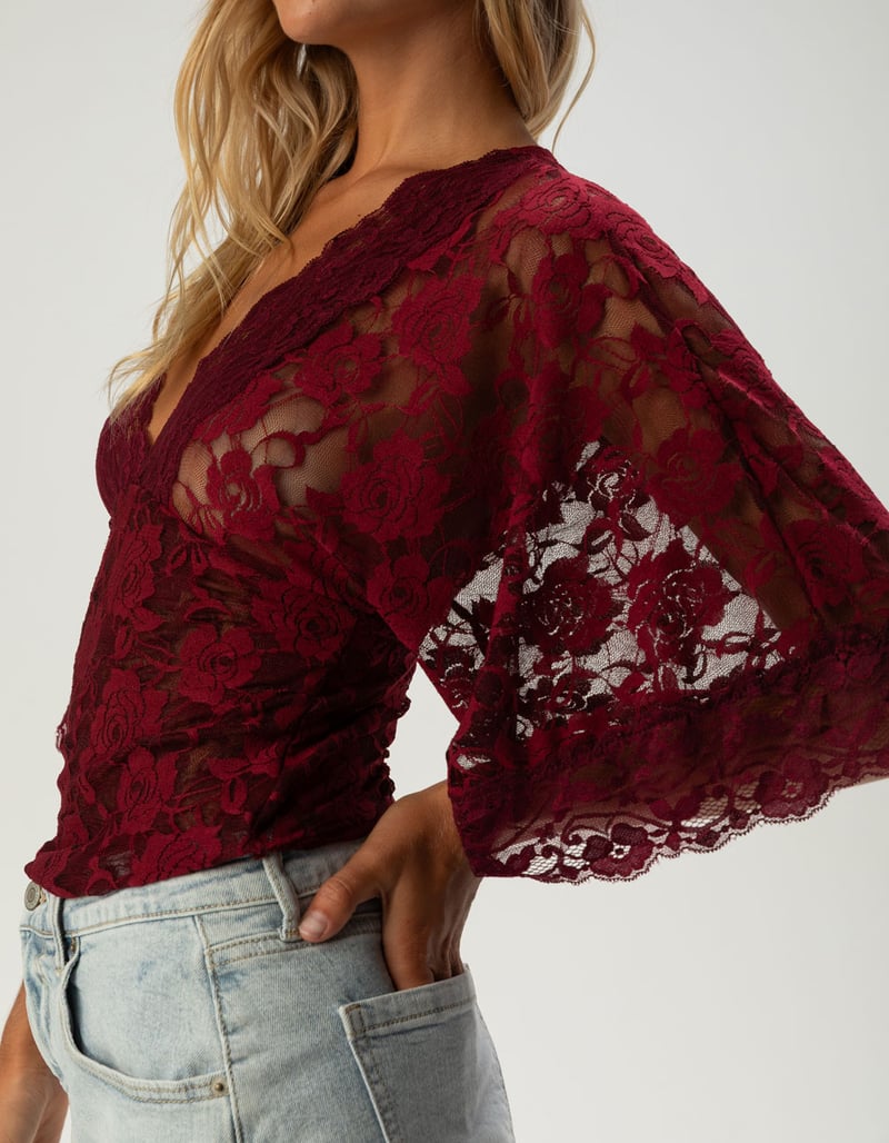 WEST OF MELROSE Womens Lace Top image number 4