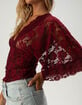 WEST OF MELROSE Womens Lace Top image number 5