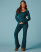 FULL TILT Brushed Fold Over Flare Womens Pants image number 1
