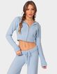 EDIKTED Plush Super Soft Hooded Cardigan image number 1