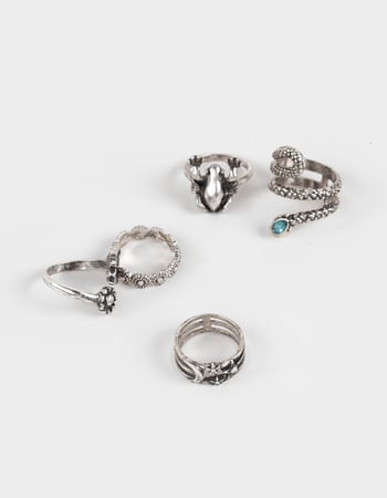 FULL TILT 5 Pack Frog/Snake/Butterfly Rings Primary Image