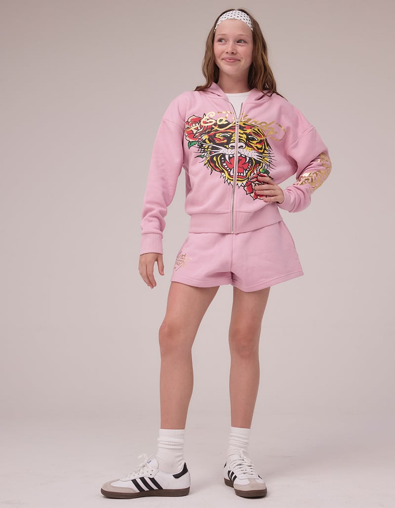 ED HARDY Tiger Rose Girls Zip-Up Hoodie image number 4