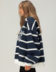 HAPPY CAMP3R Stripe Womens Mock Neck Sweatshirt image number 3