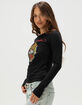 ED HARDY Tiger Head Womens Long Sleeve Baby Tee image number 3